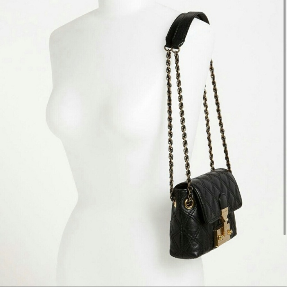 Marc Jacobs Black Baroque Leather Shoulder Bag - Picture 2 of 13
